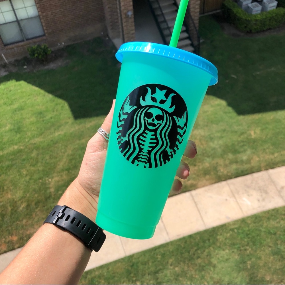 Color changing skeleton cold cup